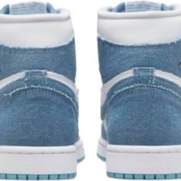 Nike Air Jordan 1 Denim W - White/Worn Blue/Metallic Gold - Picture 4 of 5